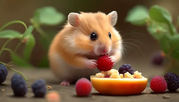  hamster eat fruit
