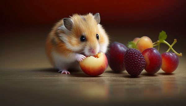 Hamster Eat Fruits