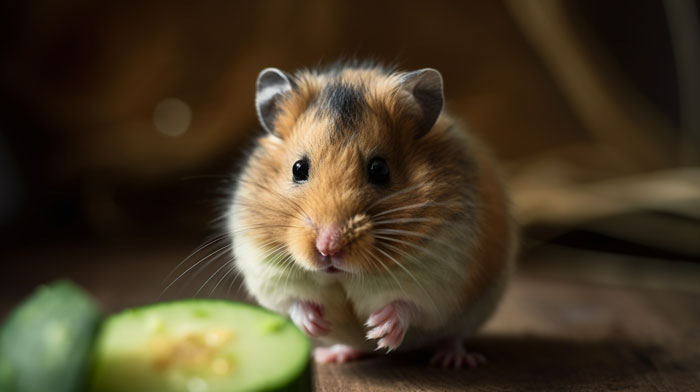 Hamster Eat Cucumber