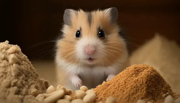 Hamster Eating Litter