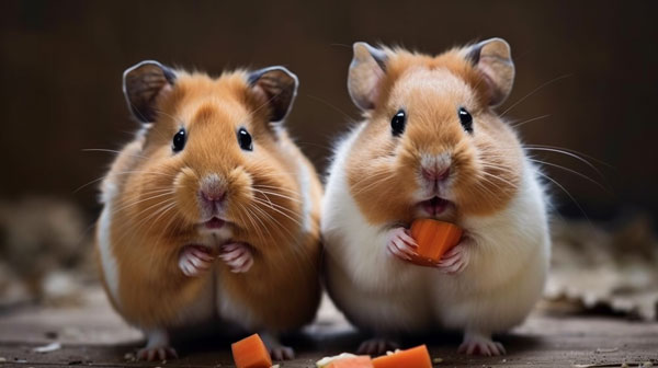 Hamsters Eat Carrots