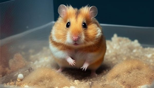 Placing litter box in hamster cage for potty training