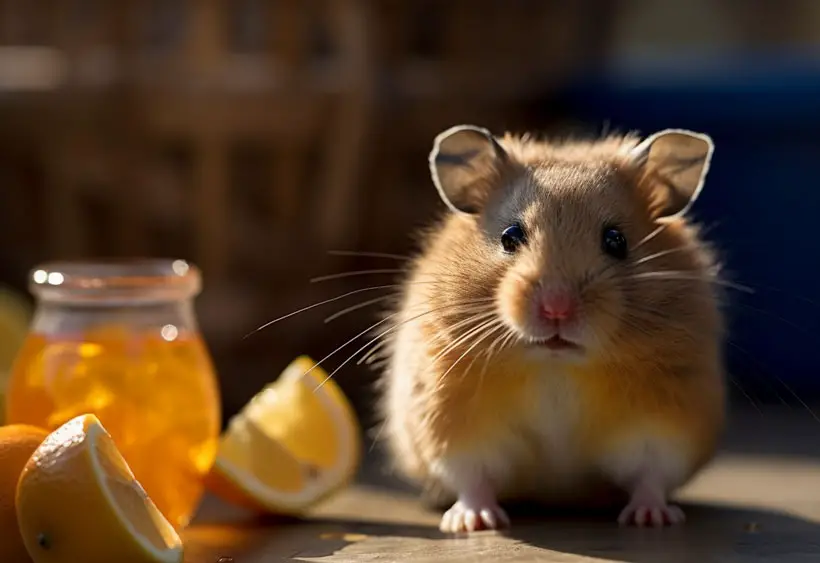 can give your hamster a little fruit juice